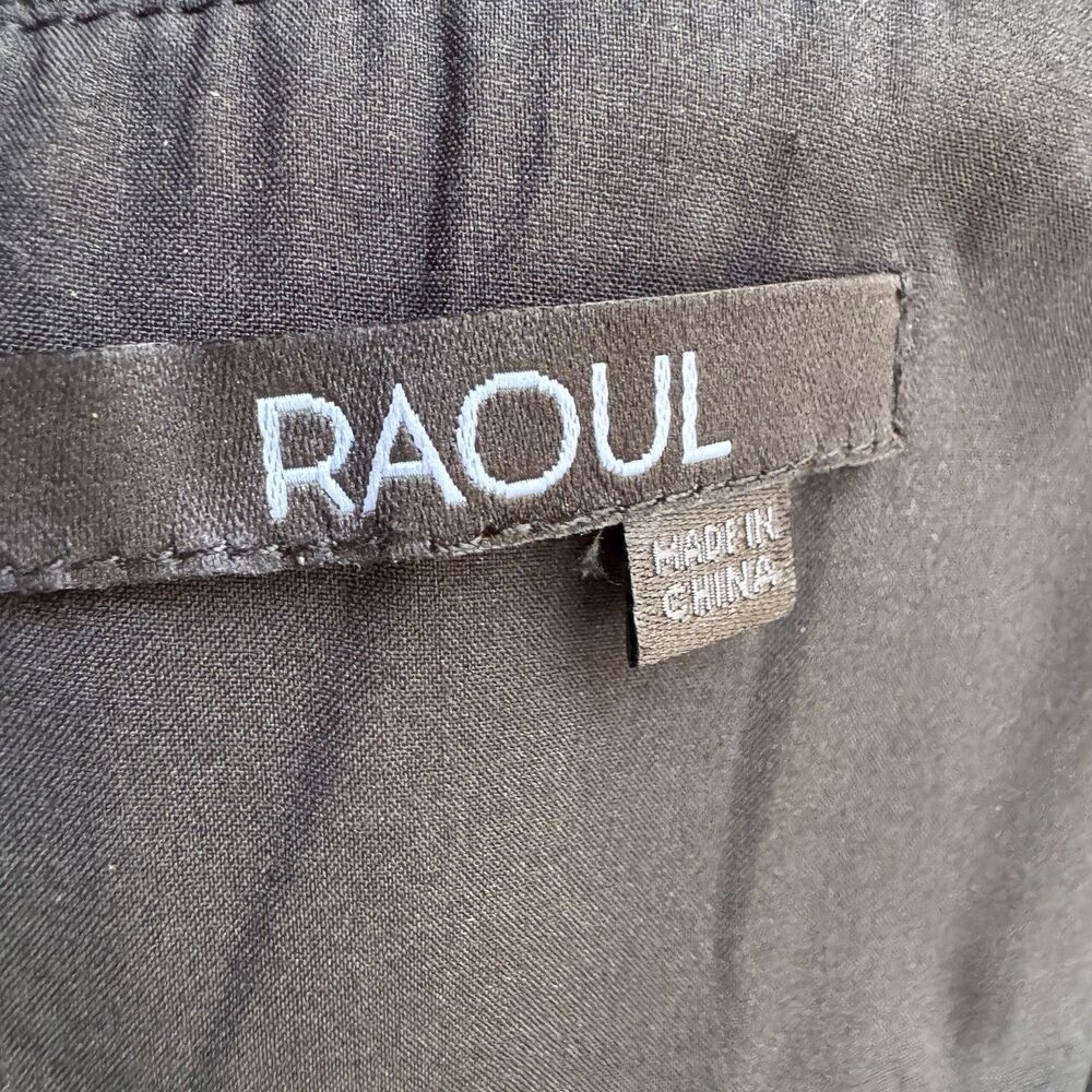 RAOUL Black Tara Bonded Dress Midi Sleeveless Size S Quiet Luxury Minimalist - Picture 9 of 16